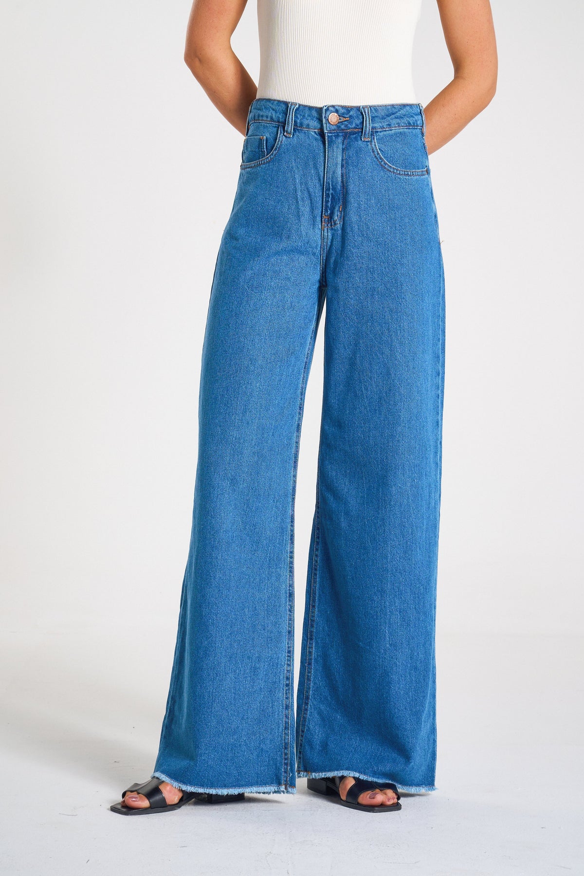 CALÇA JEANS WIDE LEG