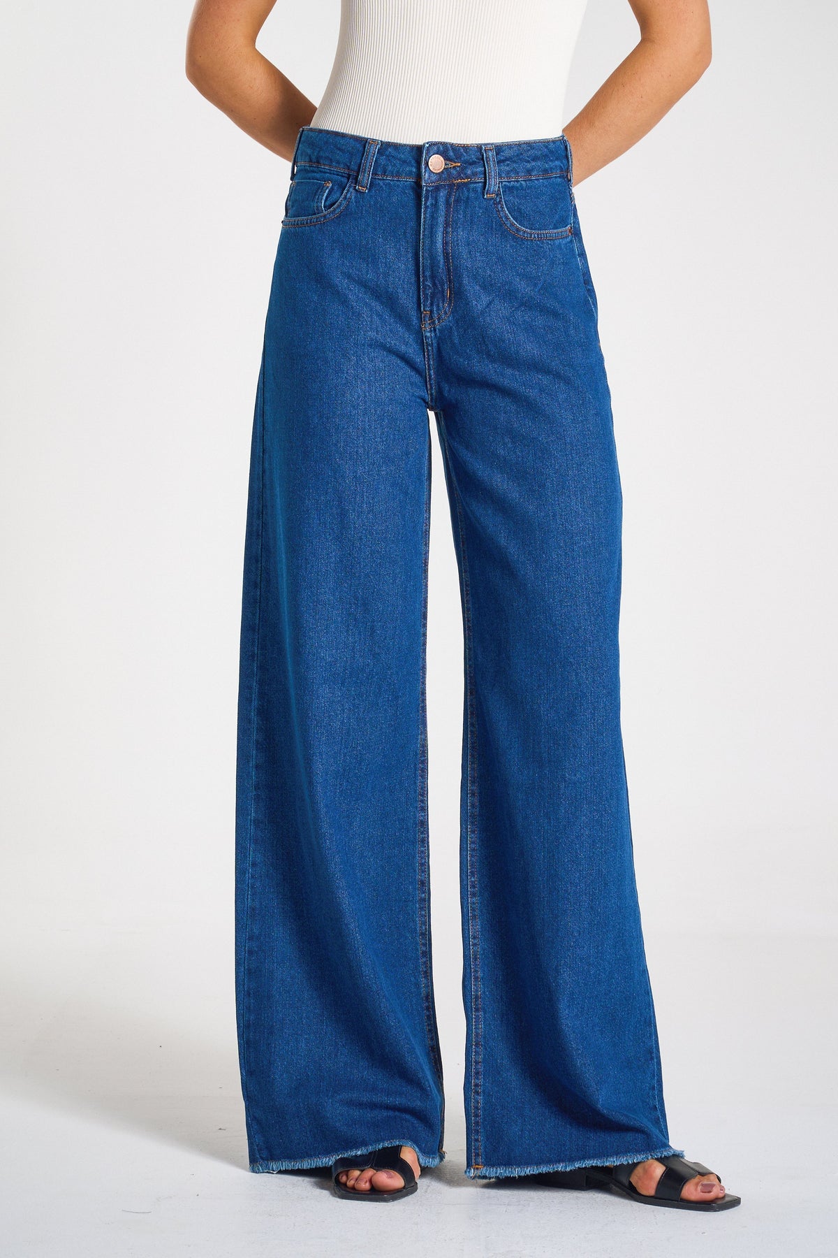 CALÇA JEANS WIDE LEG