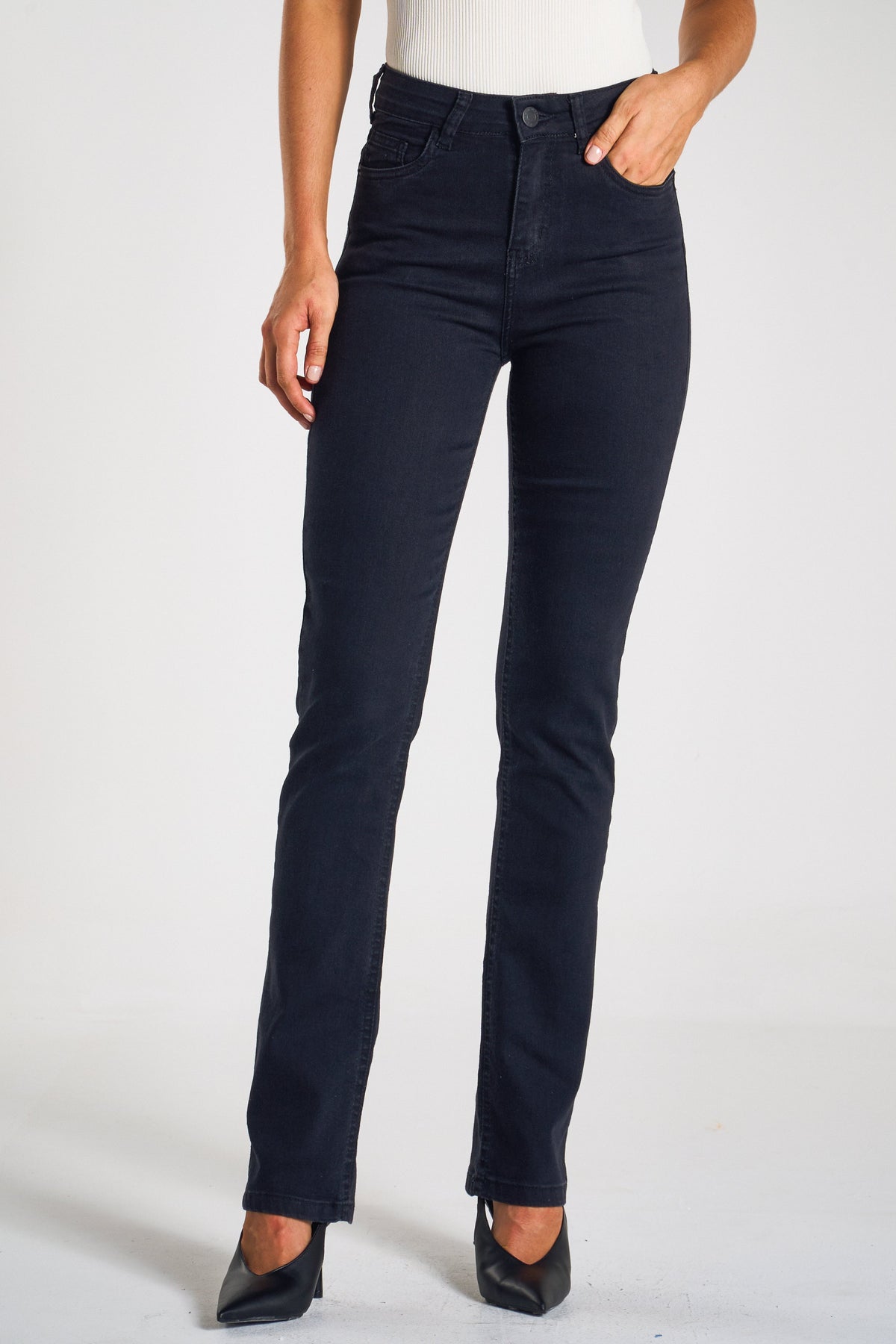 CALÇA JEANS RETA BLACK