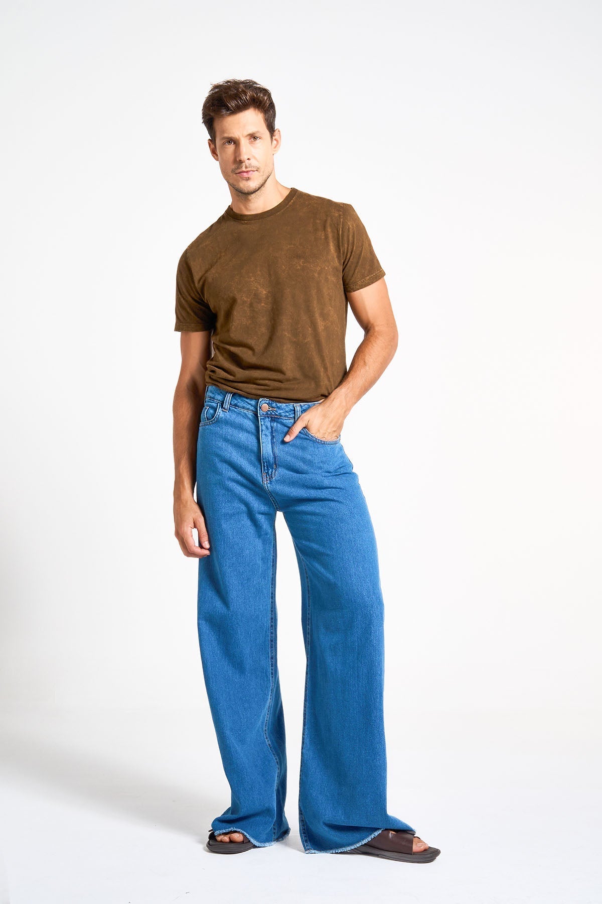 CALÇA JEANS WIDE LEG