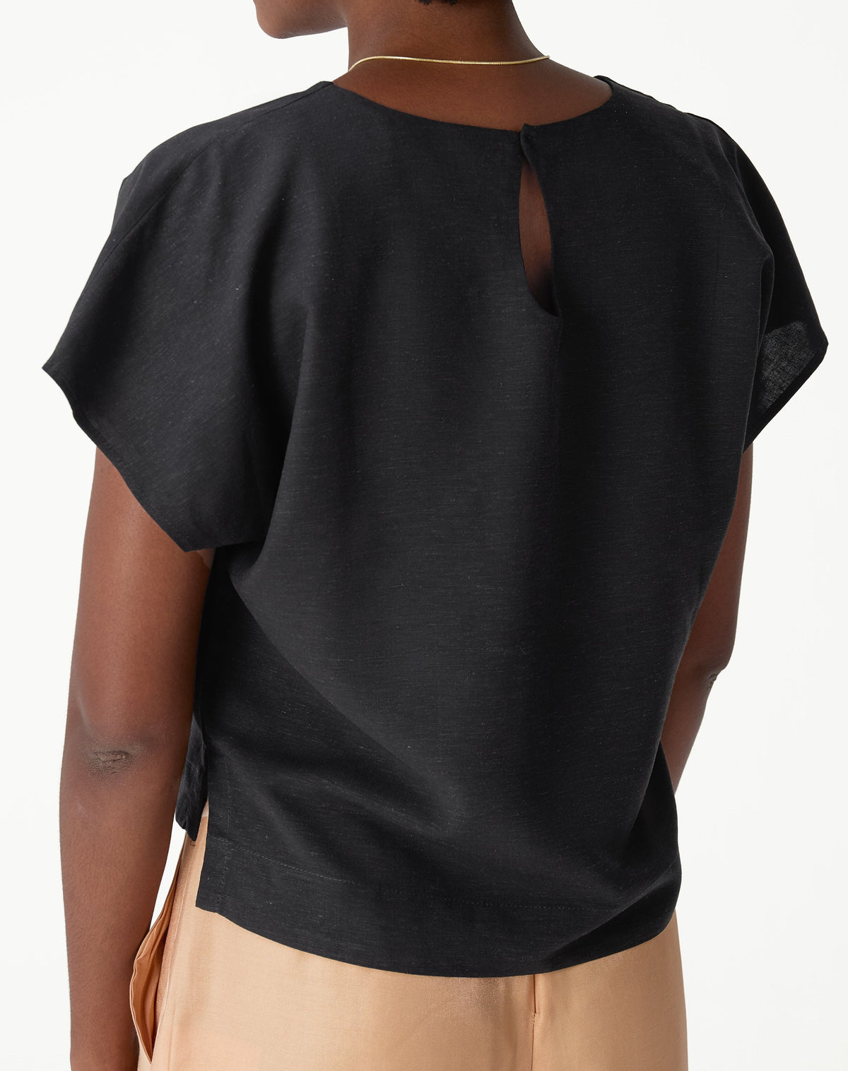 Blusa Manga Curta Decote V