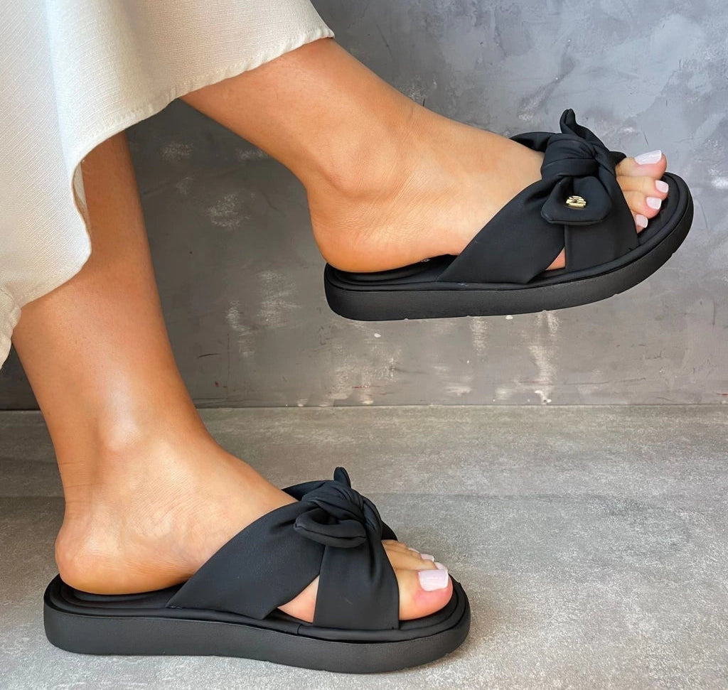 Sandália Confortável Laço