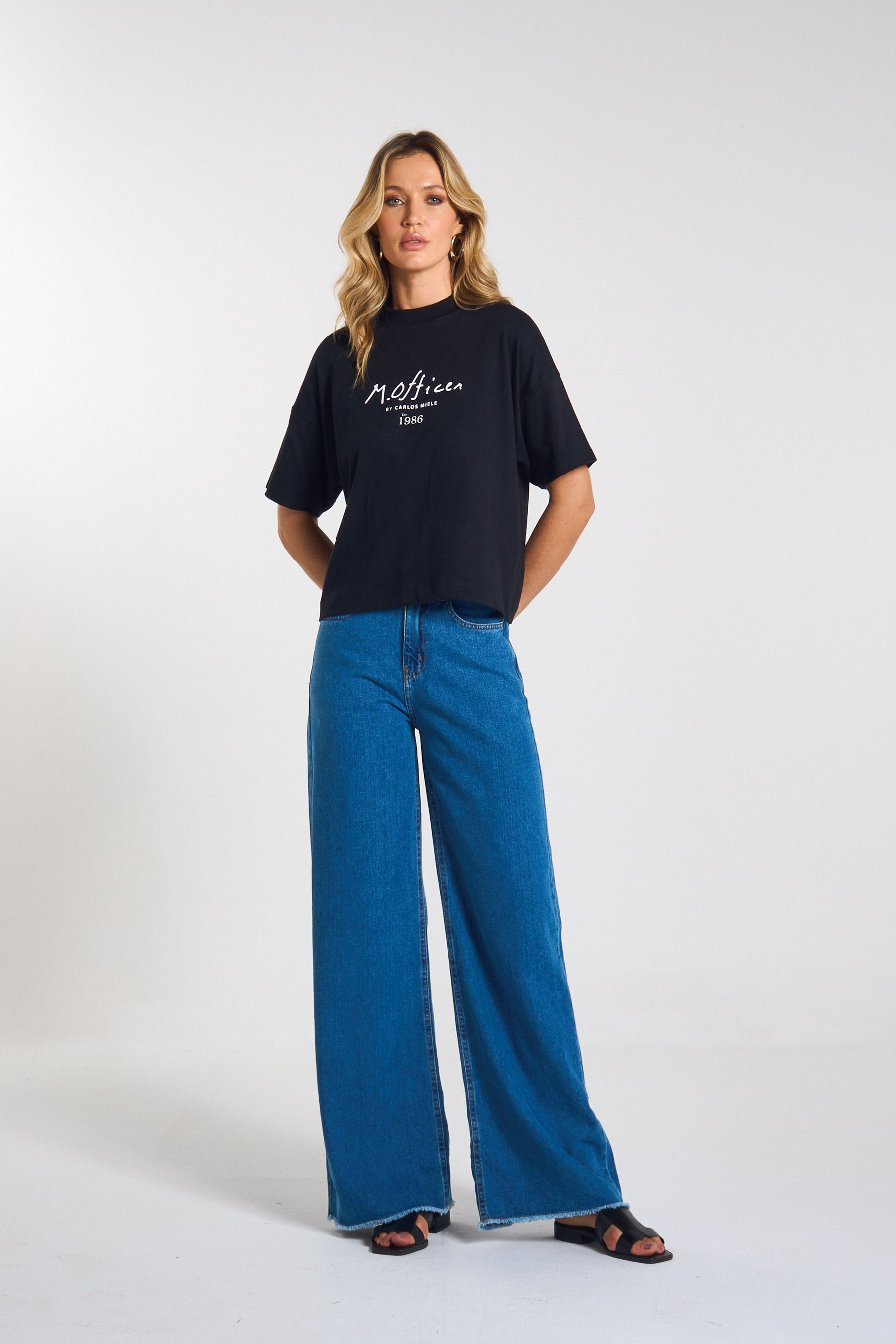 CALÇA JEANS WIDE LEG