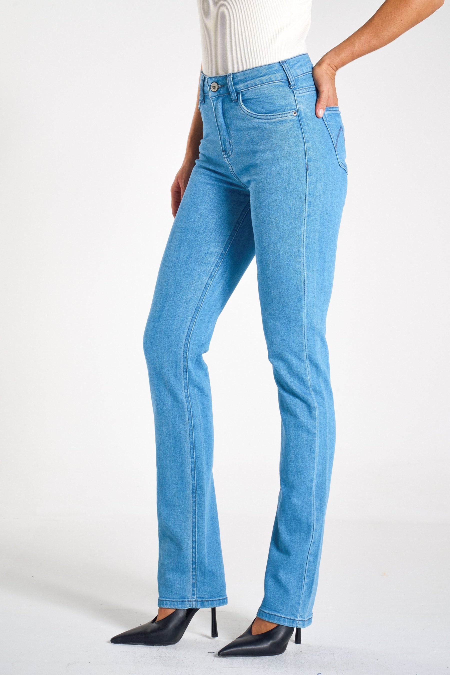 CALÇA JEANS RETA