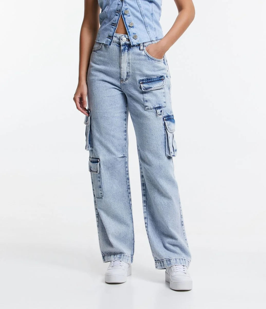 Calça Reta Cargo