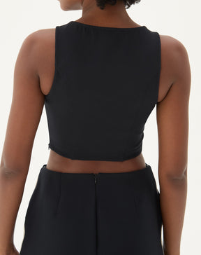 BLUSA DECOTE V ALFAIATARIA