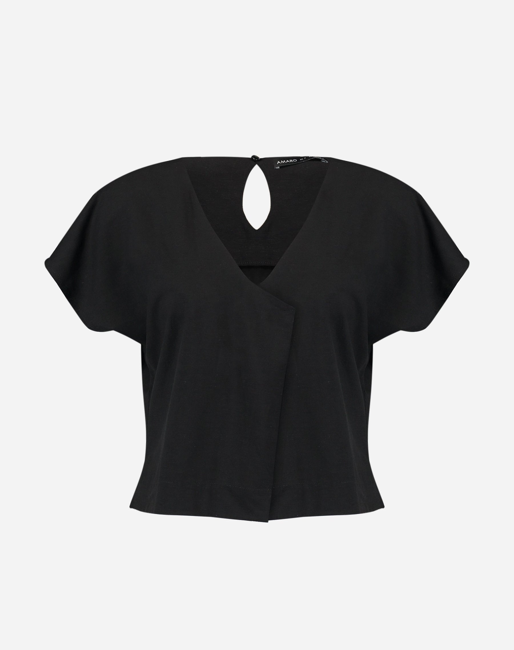 Blusa Manga Curta Decote V