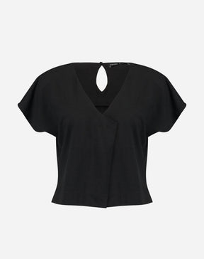 Blusa Manga Curta Decote V