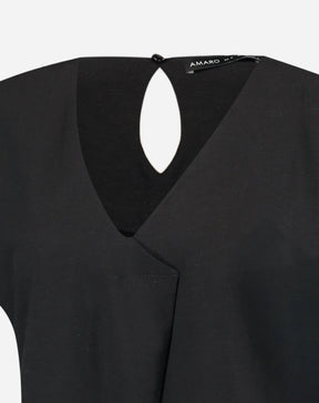 Blusa Manga Curta Decote V