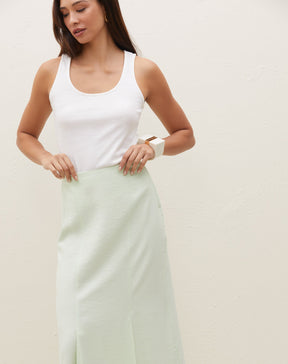 Saia Midi com Pregas