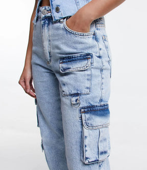 Calça Reta Cargo