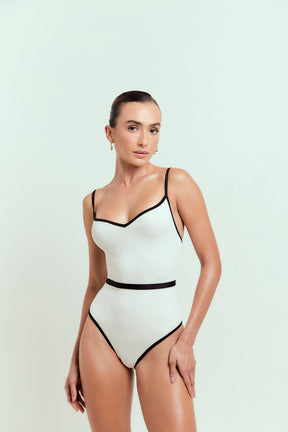 Maiô Beca Off-White Duo