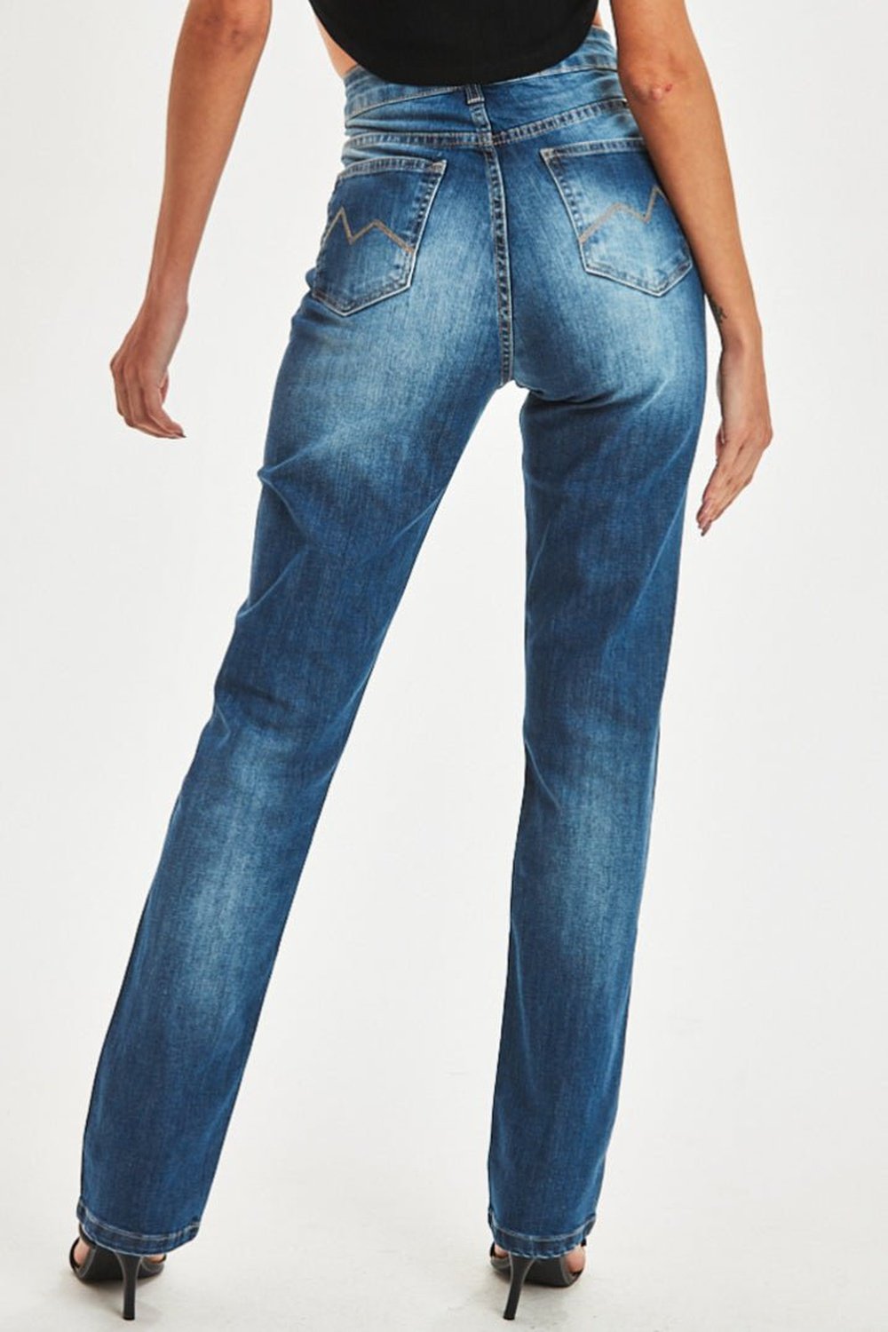 CALÇA JEANS RETA
